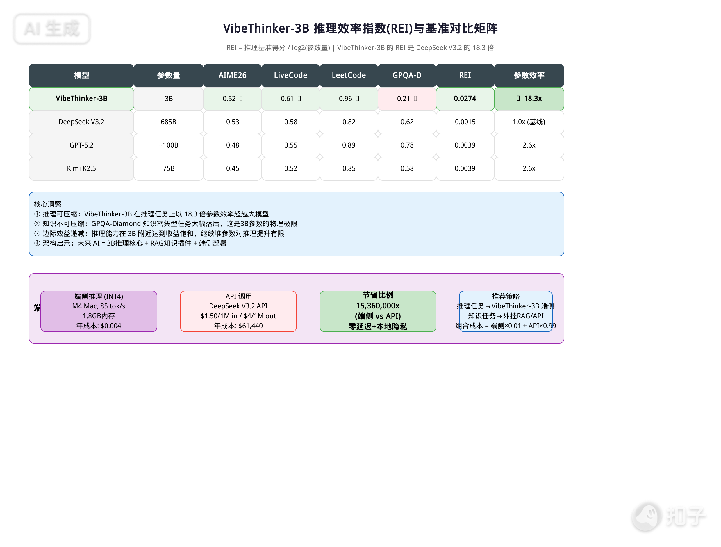 VibeThinker-3B REI Benchmark Comparison